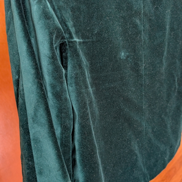 Talbot's Women's Green Velvet Button Lined 100% Cotton Jacket Size 2P - Picture 5 of 10